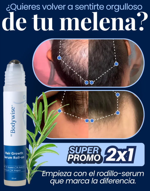 2unid - BodyWise Hair Growth - Sérum Capilar Anticaída y Crecimiento Intensivo